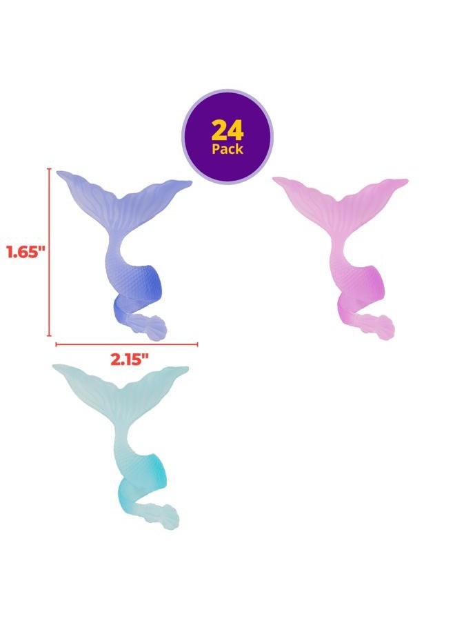 DecoPac Mermaid Tail Wrap Cupcake Rings, Cake Toppers, Multicolored Food Safe Decorations For Parties– 24 Pack - Image 3