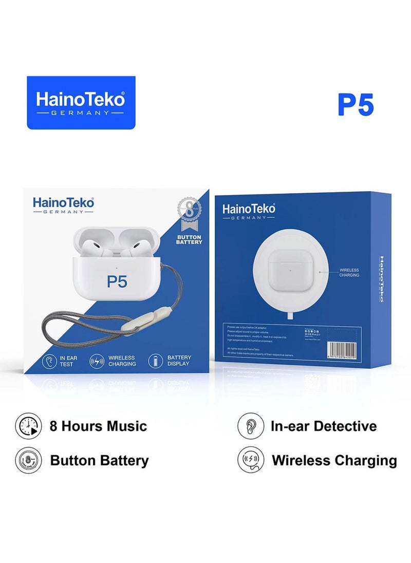 Haino Teko - Haino Teko P5 Bluetooth Earbuds With Mic Compatible With iPhone 11 - Image 1