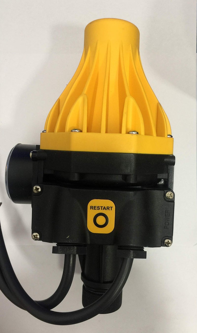 MEGAFLOW Automatic Pressure Pump Controller for Pressure Pumps PC 03 Black/Yellow-Black with pressure guage Suitable for all brand booster pumps - Image 2