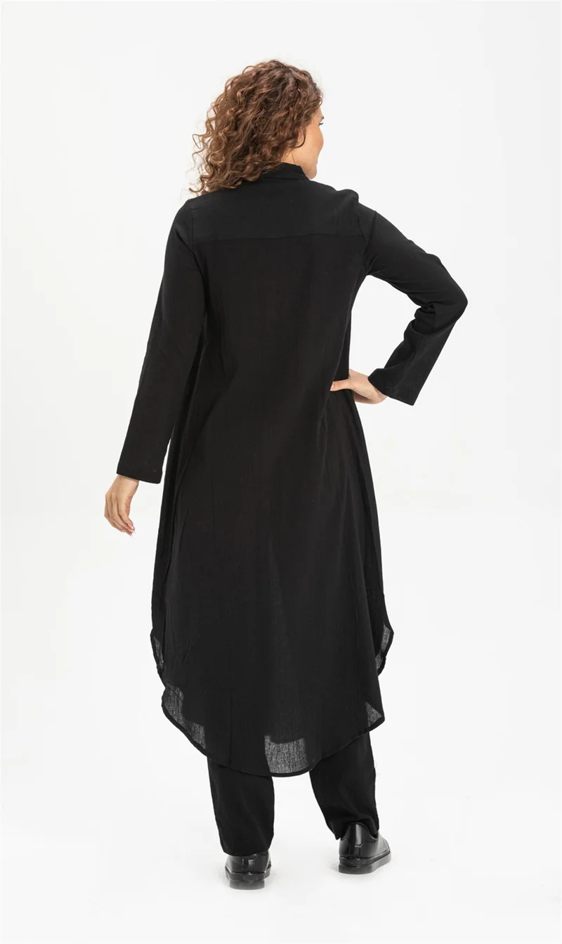 Eliş Şile Bezi Edanur Şile Cloth Tunic Black Syh