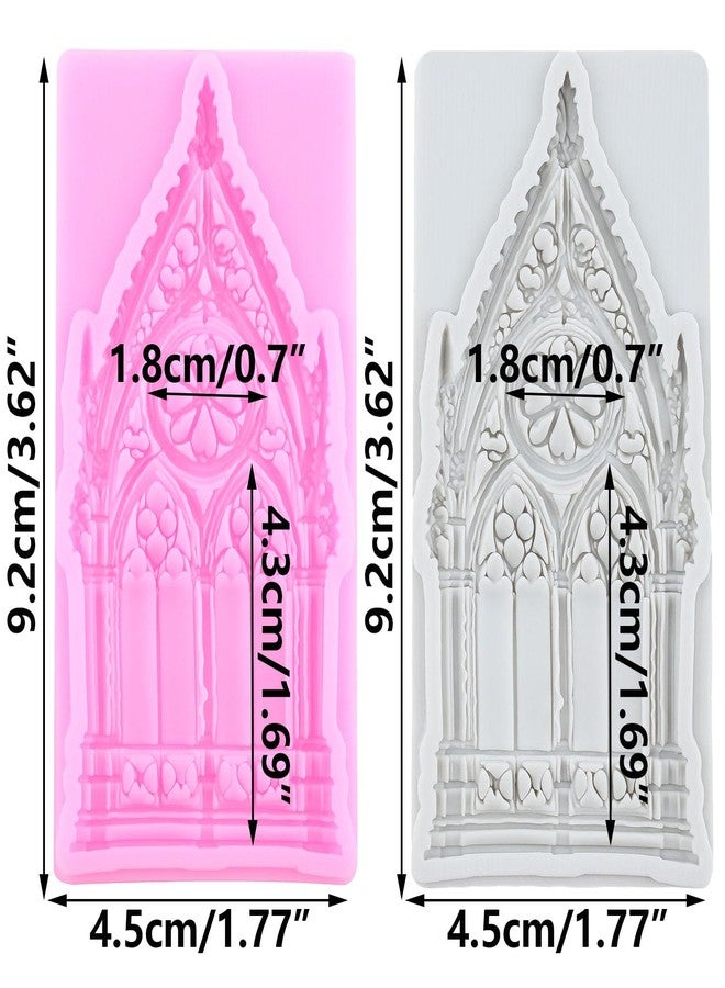 RFGHAC Gothic Windows Fondant Silicone Mold for Cake Decorating Cupcake Topper Candy Chocolate Sugar Gum Paste Polymer Clay - Image 2