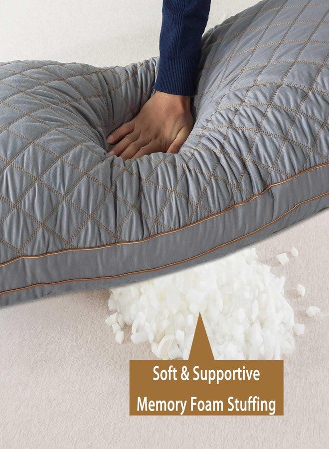 WhatsBedding وسادة واتس بيدينج للجسم من إسفنج الذاكرة للبالغين، وسادة طويلة للنوم، وسادة لكامل الجسم للسرير - رمادي داكن، 20 × 54 بوصة - Image 4