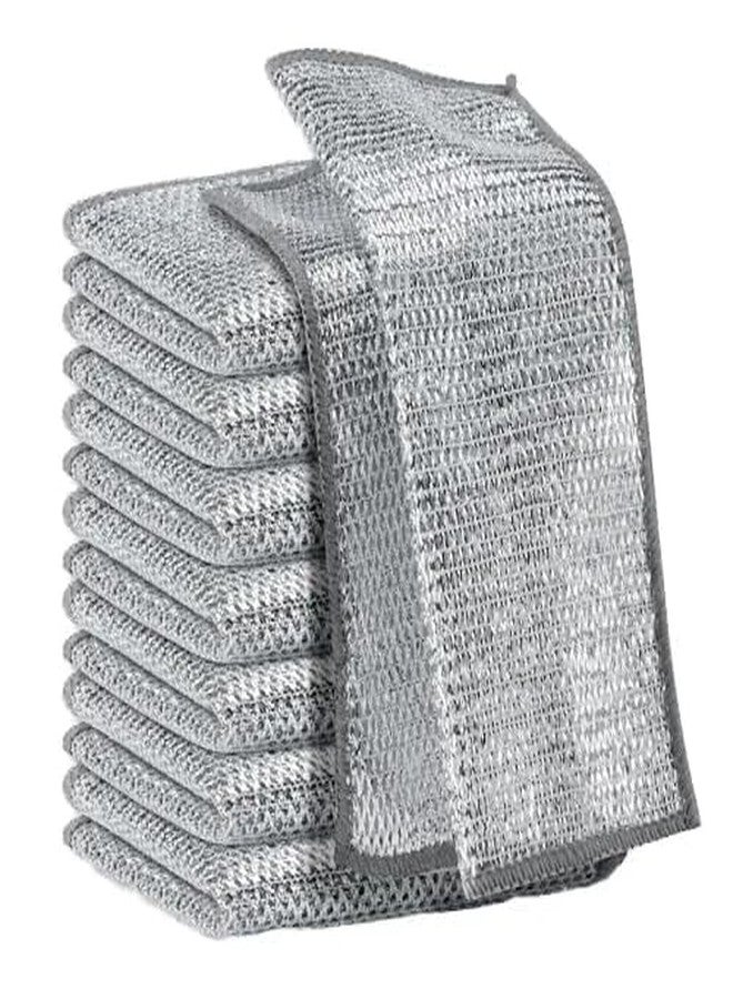 WILDMAKER ليفة تنظيف الأطباق المصنوعة من الفولاذ المقاوم للصدأ من Wildmaker® Swift-Scrub، غير قابلة للخدش، لتنظيف مستدام للأواني والأطباق والأسطح والأحواض، وللتنظيف الرطب والجاف، ليفة متعددة الأغراض لغسل الأطباق (15) - Image 2