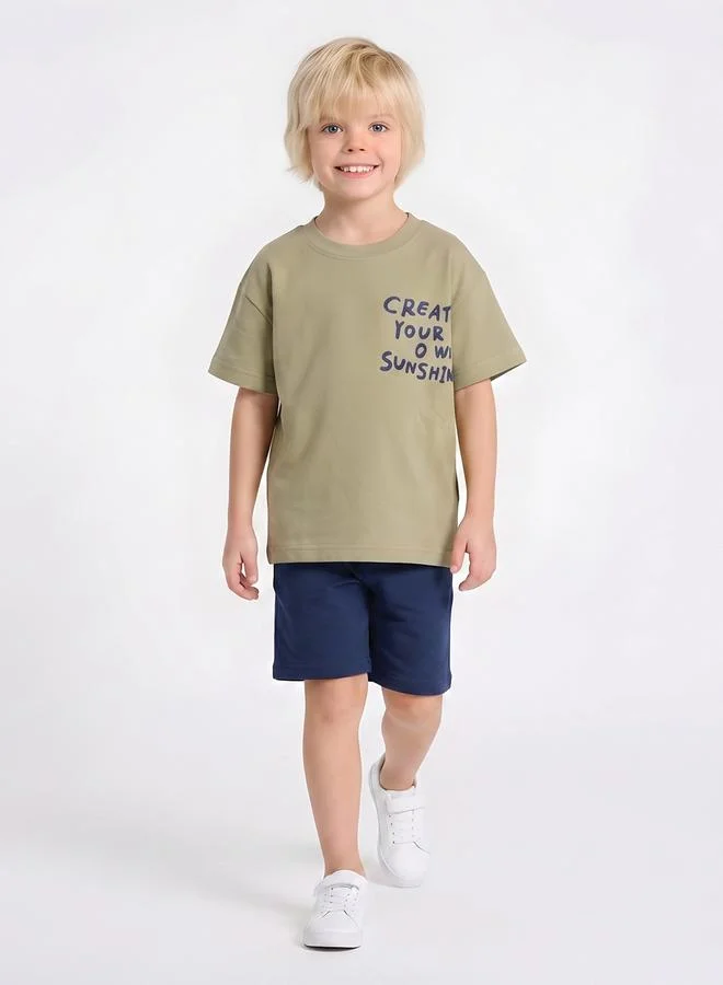 Take Two  Boys Printed Oversized T-Shirt By Juniorloom for Men | Best Price UAE