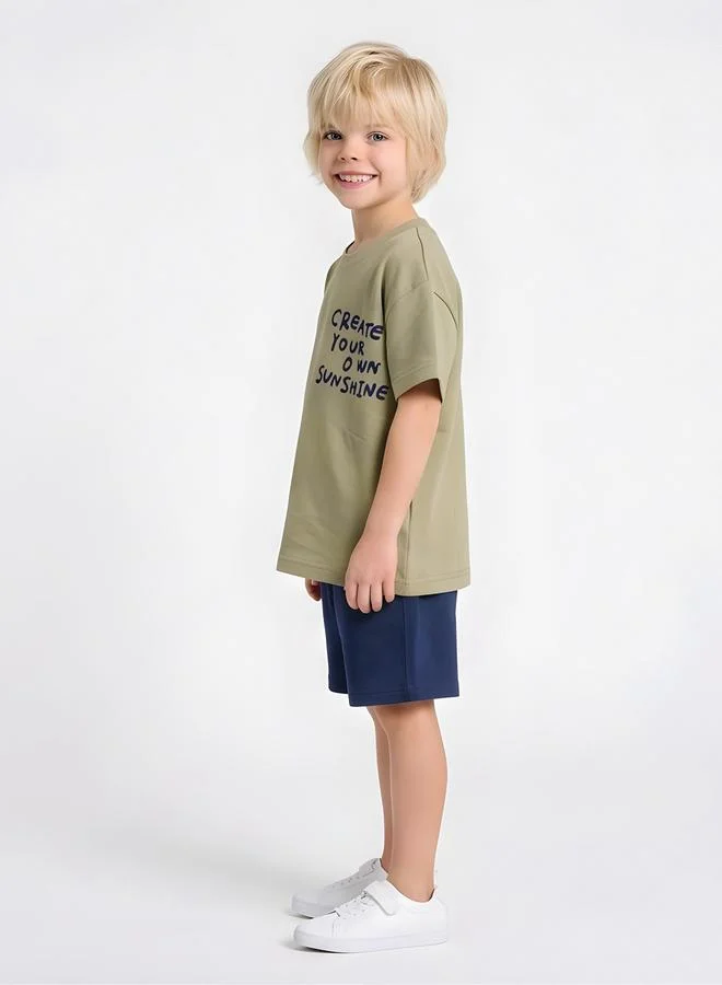 تايك تو Boys Printed Oversized T-Shirt By Juniorloom