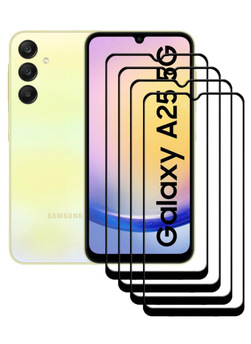 ACLIX 4 Pieces Antistatic ESD Dustproof Premium Quality High Definition Tempered Glass Screen Protector Designed For Samsung Galaxy A25 - Image 1