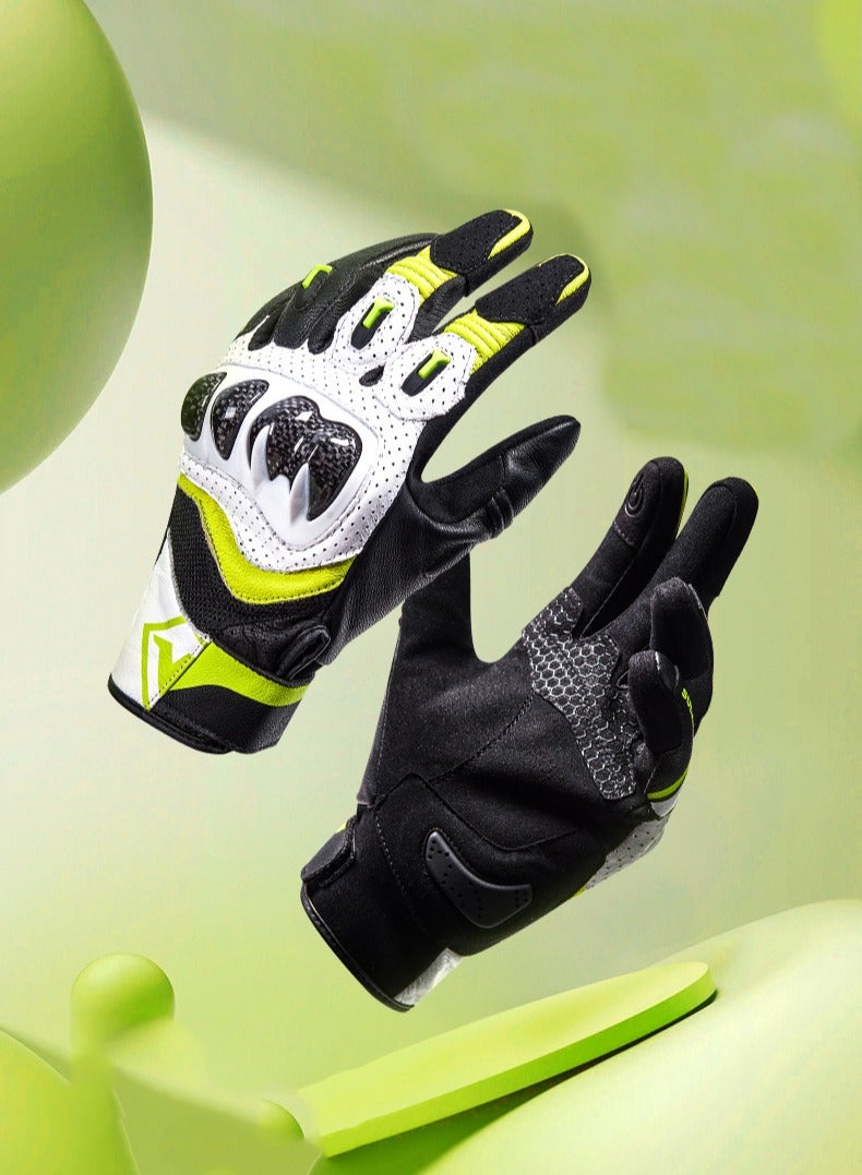 سولايت قفازات ركوب الدراجات النارية Sulaite G7 ترقية 3K ألياف الكربون مكافحة السقوط مزدوجة إصبع شاشة لمس إصبع كامل ونصف إصبع قفازات السفر الدراجات النارية - Image 1