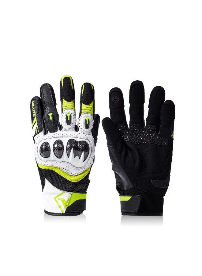 سولايت قفازات ركوب الدراجات النارية Sulaite G7 ترقية 3K ألياف الكربون مكافحة السقوط مزدوجة إصبع شاشة لمس إصبع كامل ونصف إصبع قفازات السفر الدراجات النارية - Image 4