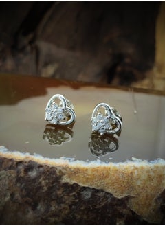 Earring (Prima) cubic zirconia  for women from Butterfly Shenoute - silver color 198