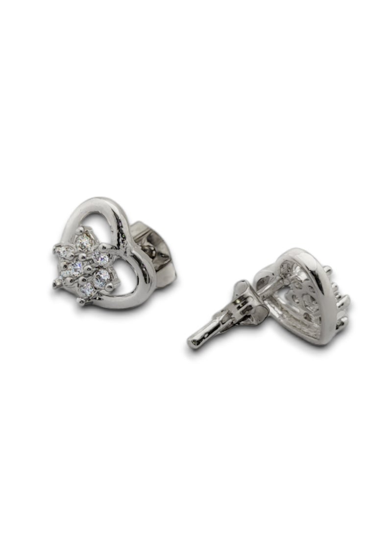 Generic - Earring (Prima) cubic zirconia  for women from Butterfly Shenoute - silver color 198 - Image 1