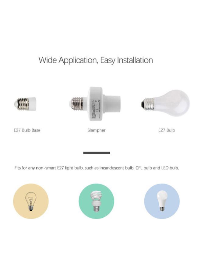 NIBEMINENT ABS Slampher RF Wifi Smart Light Bulb Holder White 10.3x7.2cm  - Image 5