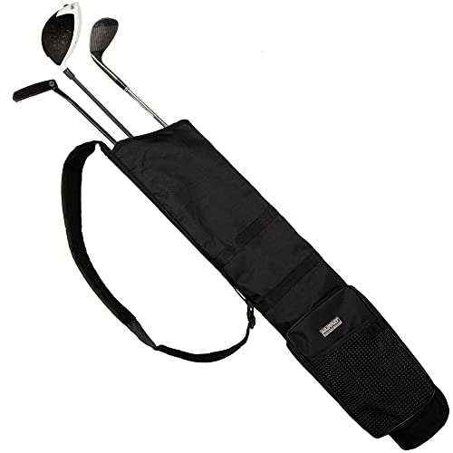 Murray Sporting Goods Golf Sunday Bag | Black Lightweight Travel Carry Sunday Golf Bag with Cushioned Shoulder Strap for Driving Range Practice Easy Transport - for Beginners, Youth, Adult or Seniors - Image 1