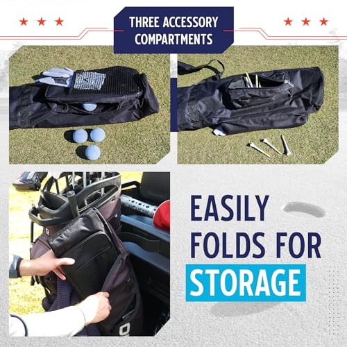 Murray Sporting Goods Golf Sunday Bag | Black Lightweight Travel Carry Sunday Golf Bag with Cushioned Shoulder Strap for Driving Range Practice Easy Transport - for Beginners, Youth, Adult or Seniors - Image 2