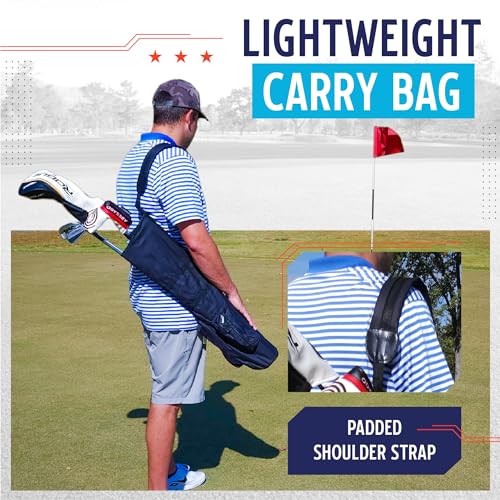 Murray Sporting Goods Golf Sunday Bag | Black Lightweight Travel Carry Sunday Golf Bag with Cushioned Shoulder Strap for Driving Range Practice Easy Transport - for Beginners, Youth, Adult or Seniors - Image 3
