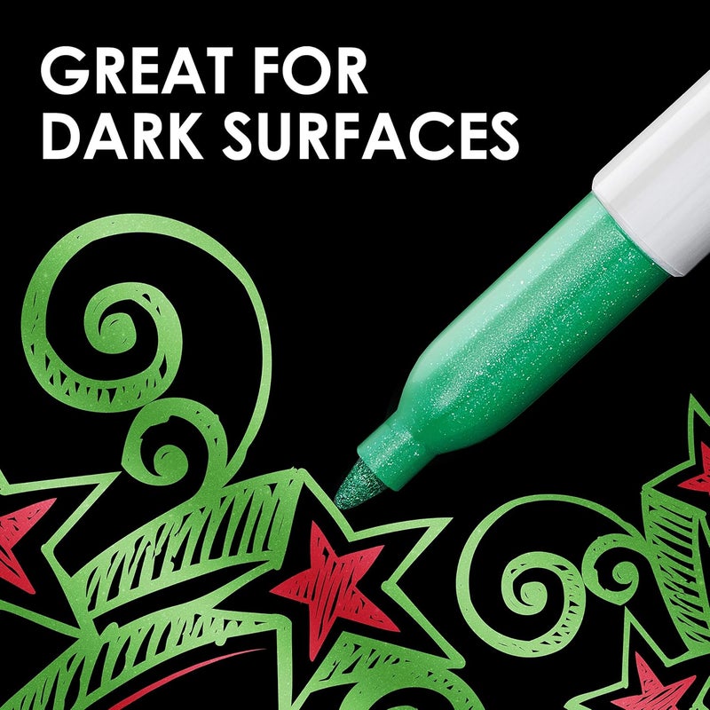 Sharpie SHARPIE 39109PP Metallic Permanent Markers Fine Point Silver 4 Count  - Image 3