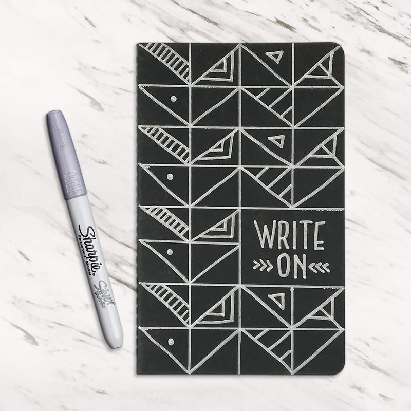 Sharpie SHARPIE 39109PP Metallic Permanent Markers Fine Point Silver 4 Count  - Image 4