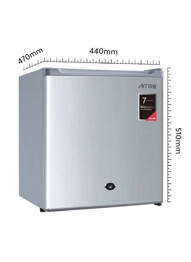 Arrow 46LTR Mini Refrigerator DEFROST, 1.6 CU.FT| Energy Saving | 7 years Compressor warranty | Silver color | Model Name: RO1-69LS  - Image 2