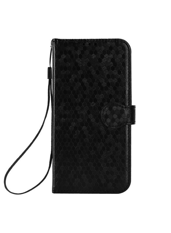 زبون جراب هاتف Huawei P60 من الجلد بتصميم نقاط قرص العسل الفنية - Image 2