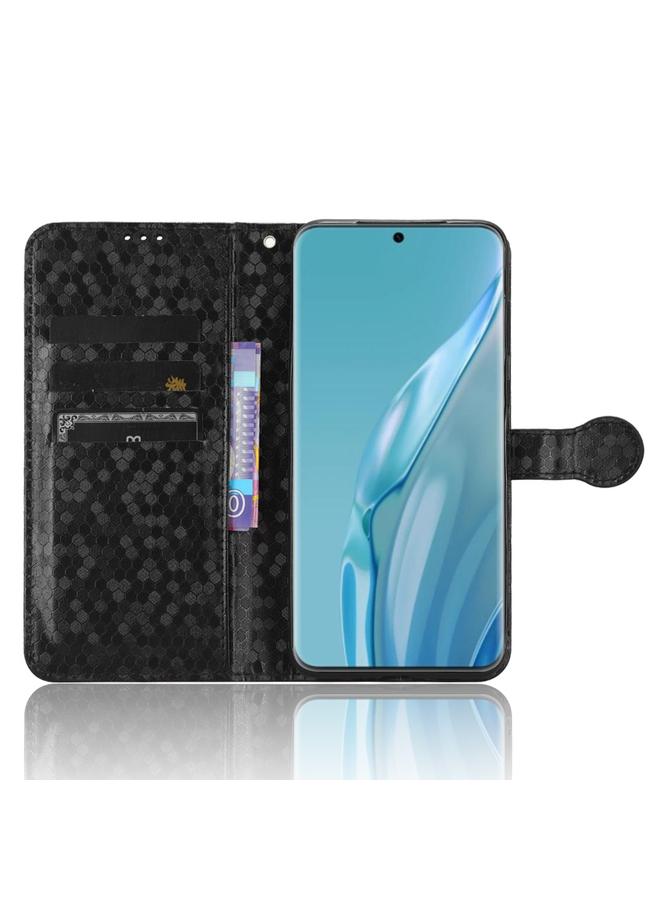 زبون جراب هاتف Huawei P60 من الجلد بتصميم نقاط قرص العسل الفنية - Image 4