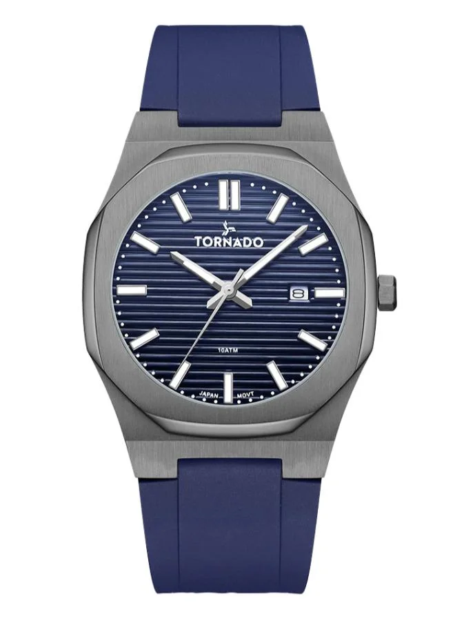 تورنيدو Men's Silicone Analog Watch T22002-XSNN - 40 mm