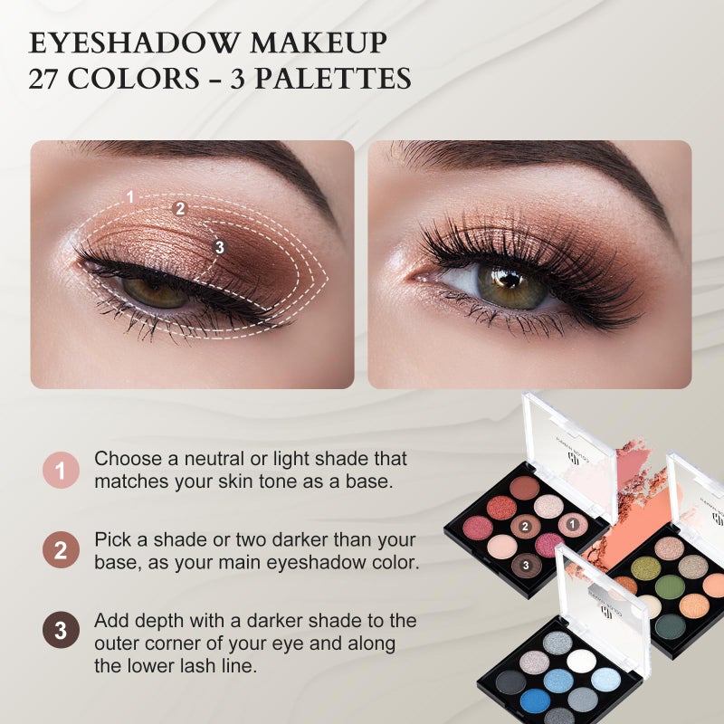 COLOR NYMPH مجموعة مكياج محترفة ملونة للمراهقات والفتيات والنساء - مجموعة كاملة مع حقيبة تخزين، مجموعة مستحضرات تجميل للمبتدئين مع ظلال عيون، أحمر خدود، أحمر شفاه، لامع شفاه، ماسكارا وأدوات - وردي - Image 2