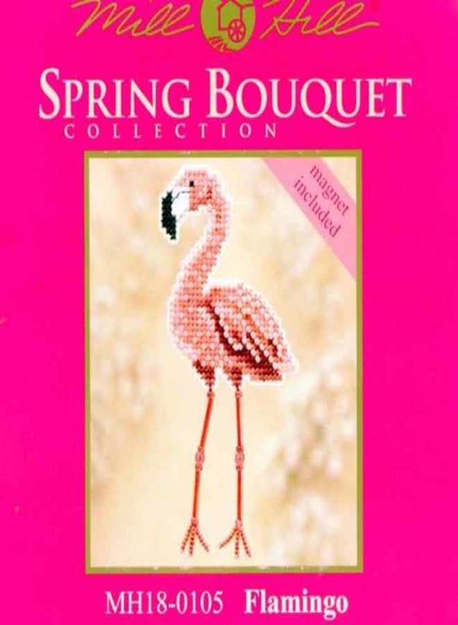 Mill Hill Flamingo Beaded Counted Cross Stitch Ornament Kit Mill Hill 2010 Spring Bouquet MH180105 - Image 2