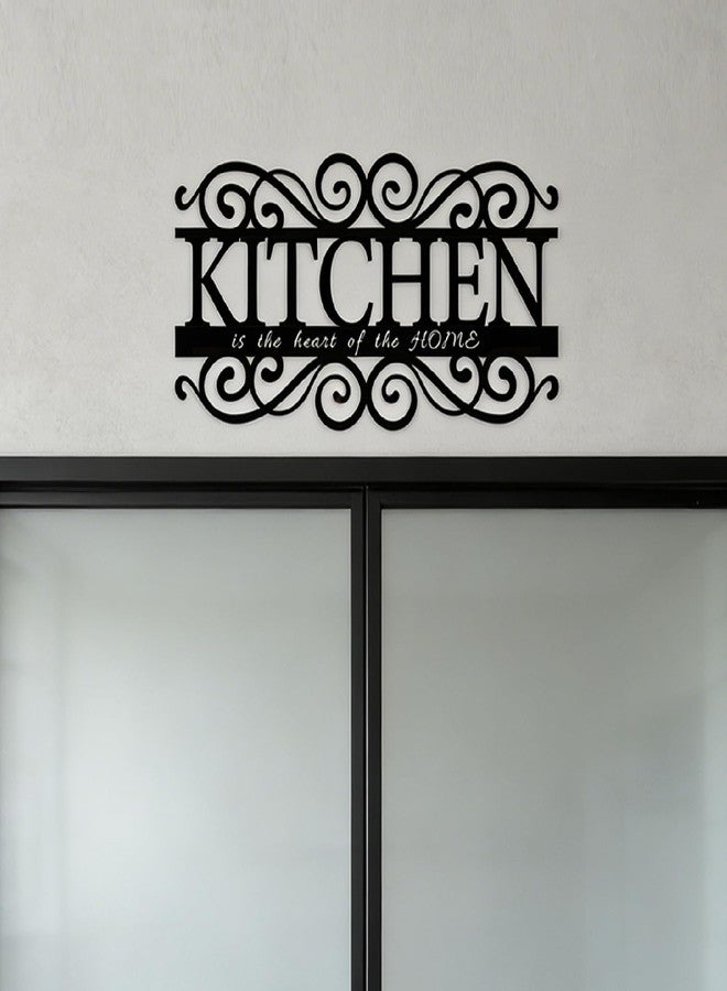 Pigort Metal Kitchen Sign – Elegant Black Kitchen Decoration for Home, Farmhouse Kitchen Wall Art – 14.1 x 7.8 Inch Vintage Style Design - Image 3