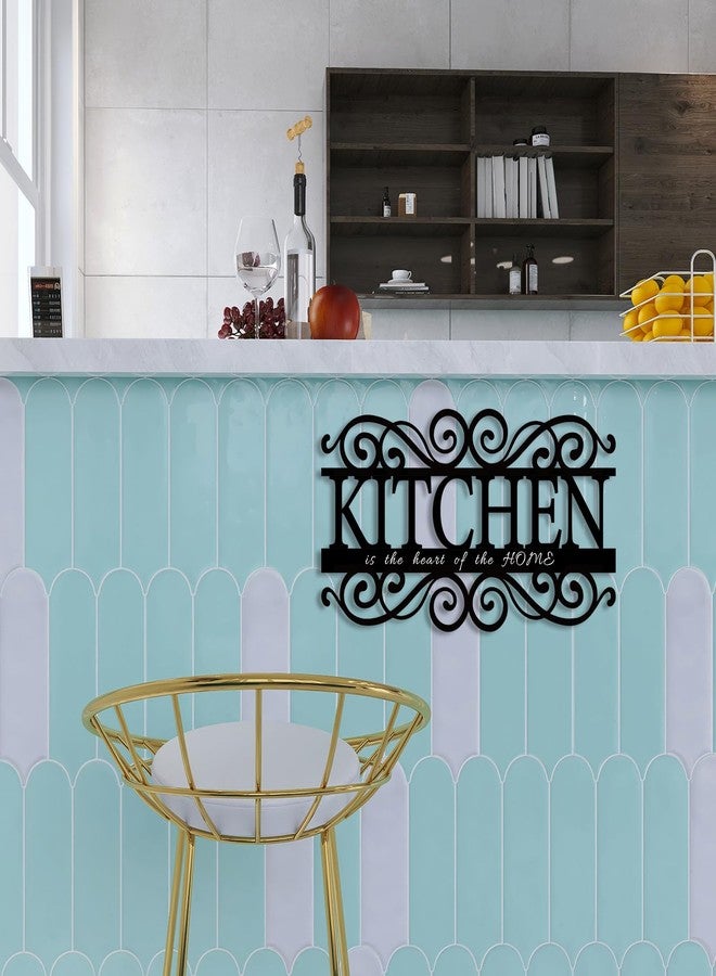 Pigort Metal Kitchen Sign – Elegant Black Kitchen Decoration for Home, Farmhouse Kitchen Wall Art – 14.1 x 7.8 Inch Vintage Style Design - Image 5