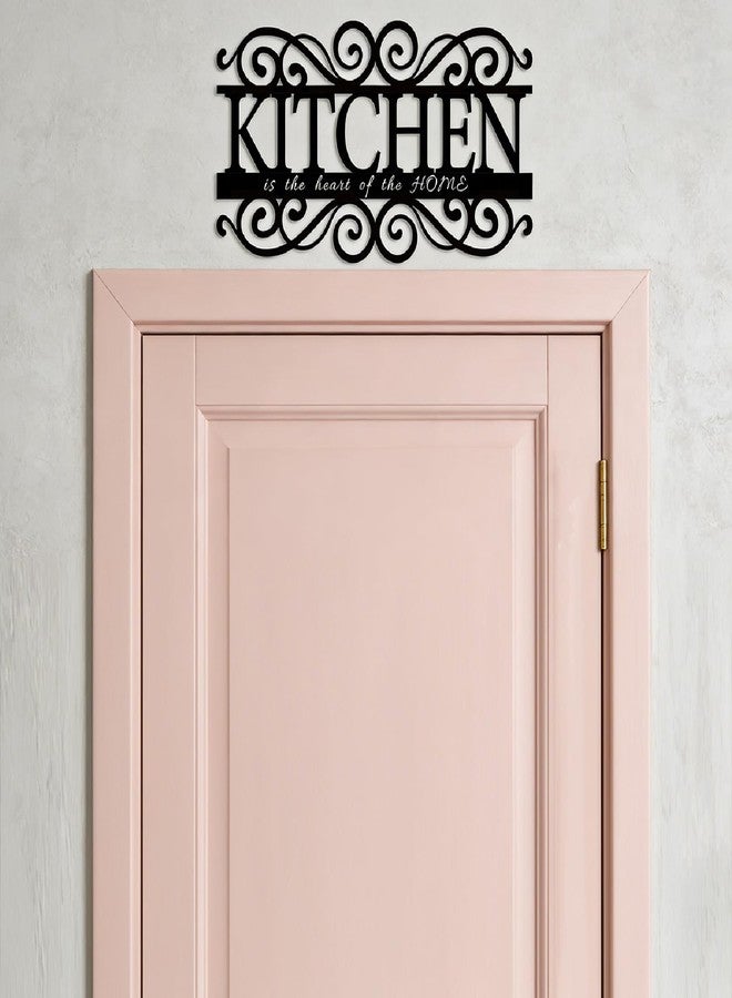 Pigort Metal Kitchen Sign – Elegant Black Kitchen Decoration for Home, Farmhouse Kitchen Wall Art – 14.1 x 7.8 Inch Vintage Style Design - Image 4