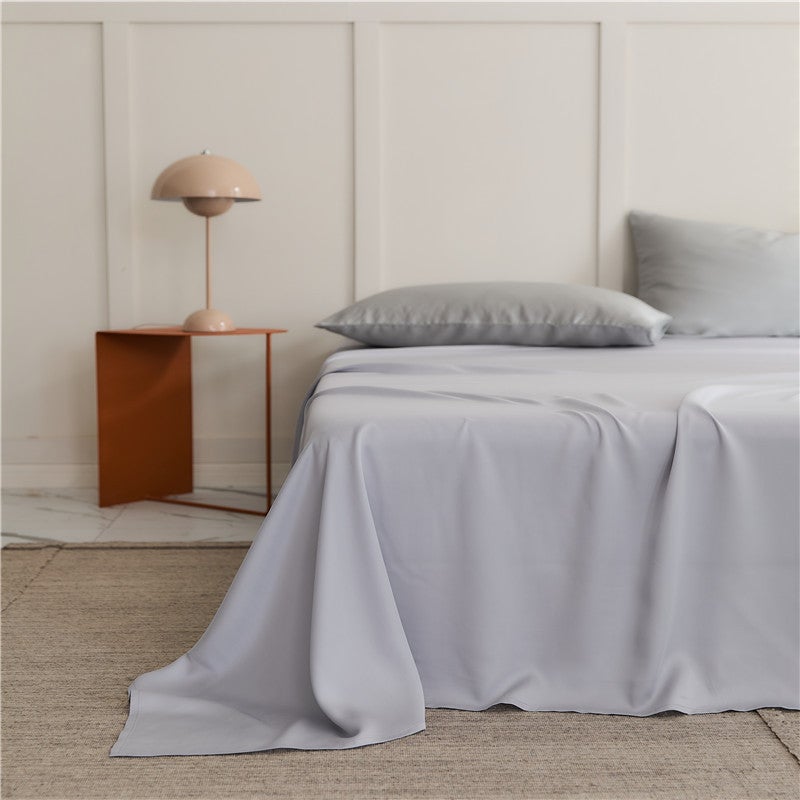 Solid Color 100 Lanjing Tencel Bed Cover Single Piece Summer Ice Silk Naked Sleep Lyocell Bed Cover Bed Sheet Quilt Cover - Image 1