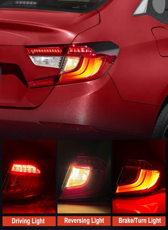 Lathsy Tail Light Compatible With 2018-2022 Honda Accord Sedan Outer Right Passenger Side Replace:33550TVAA01 - Image 3
