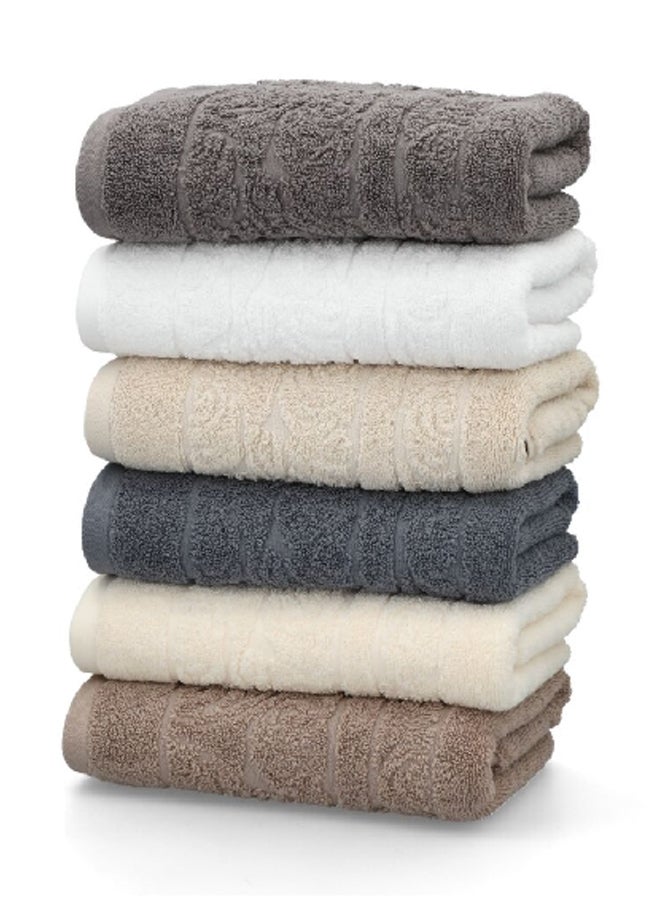 Jacquard Texture Soft Highly Absorbent and Quick Drying Bath Towel Zinc 70 x 140 cm CN JE70X140-ZINC