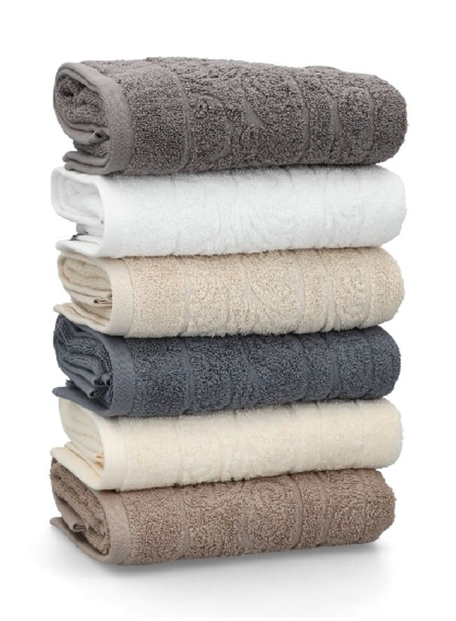 Jacquard Texture Soft Highly Absorbent and Quick Drying Bath Towel Zinc 70 x 140 cm CN JE70X140-ZINC