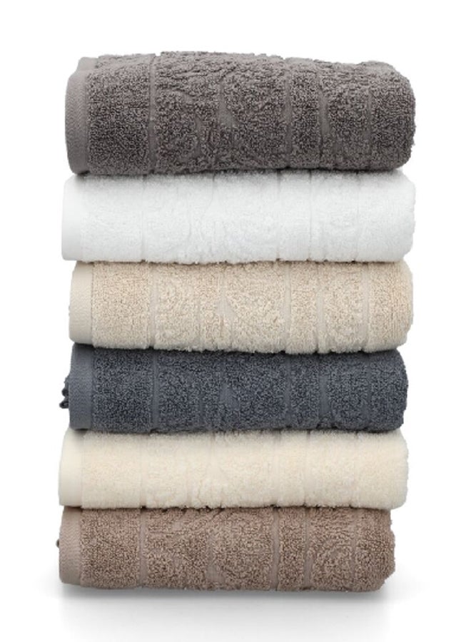 Jacquard Texture Soft Highly Absorbent and Quick Drying Bath Towel Zinc 70 x 140 cm CN JE70X140-ZINC
