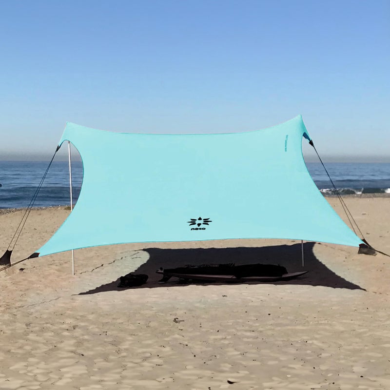 Neso Gigante Portable Beach Tent Sun Shelter Lightweight Beach Shade Canopy Easy Setup for Family Outings Patented Reinforced Corners UPF 50 Sun Protection 8ft Tall 11 x 11ft Seafoam - Image 2