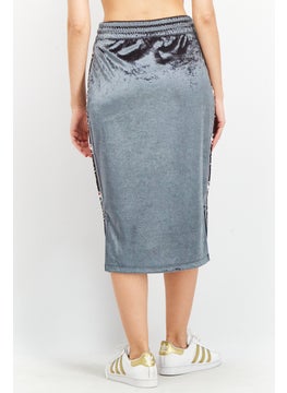 Champion Women Velvet Midi Skirt, Grey  - Image 4