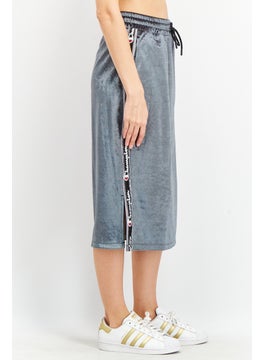 Champion Women Velvet Midi Skirt, Grey  - Image 3