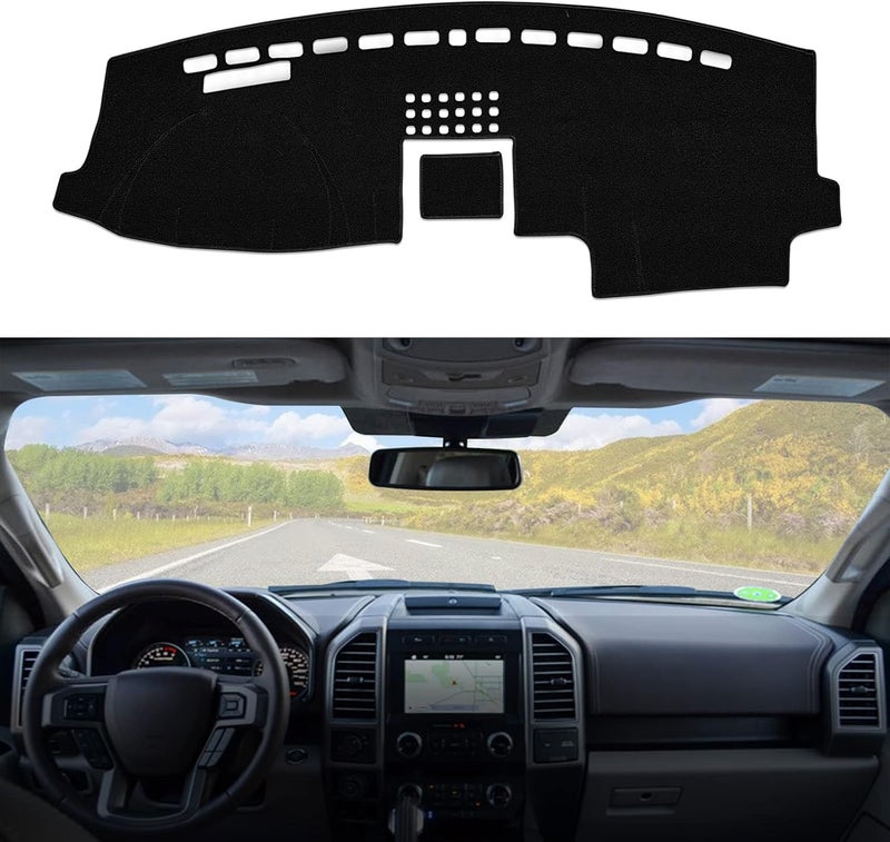BERKSYDE Dashboard Dash Cover Mat Carpet Compatible with 2015-2018 F150(with Center Speaker) - Image 1