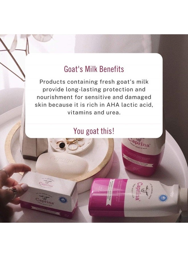 Caprina by Canus Amazing Body Wash With Fresh Canadian Goat Milk Gentle Soap Moisturizing Vitamin A, B2, B3 & More, Original, 16.9 Fl Oz - Image 3