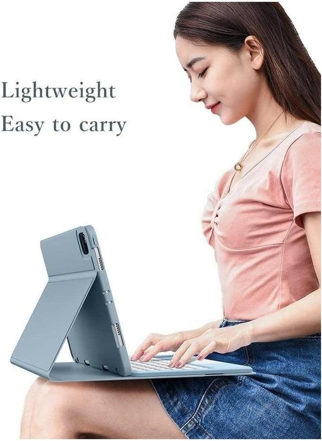 Generic - iPad 10th Generation 2022 Keyboard Case with Touchpad Cute Round Key Color 10 10.9 inch Detachable Touch Slim Smart Cover Pencil Holder - Image 1