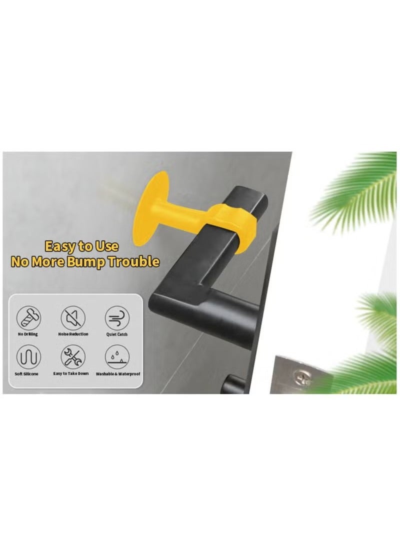 Beauenty Door Stopper for Wall Mounting, Door Handle Holder, Wall Shield Cushion Protector, Door Guard Bumper Silicone Noise Silencer for Slamming Door, Quiet Catch Sound Dampening Door Knob Stop pack of 6 - Image 5