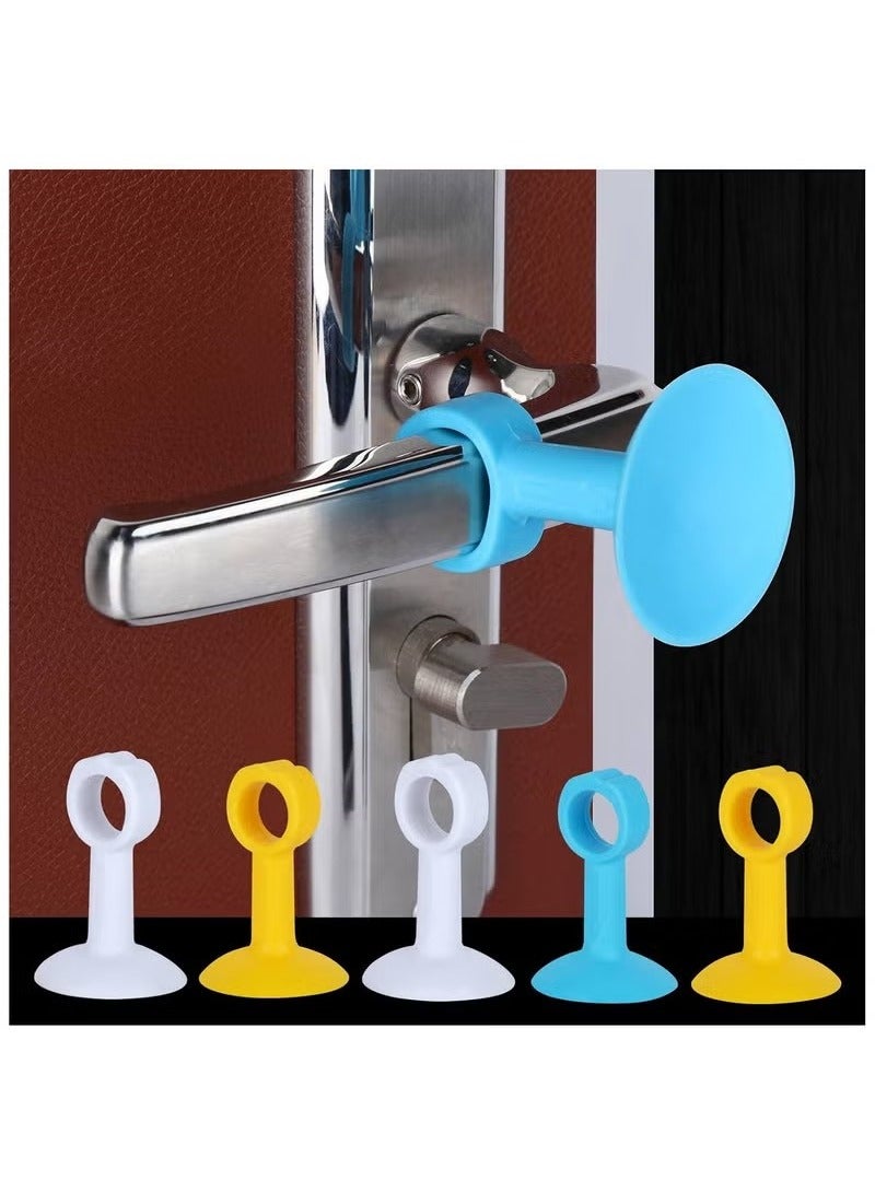Beauenty Door Stopper for Wall Mounting, Door Handle Holder, Wall Shield Cushion Protector, Door Guard Bumper Silicone Noise Silencer for Slamming Door, Quiet Catch Sound Dampening Door Knob Stop pack of 6 - Image 1
