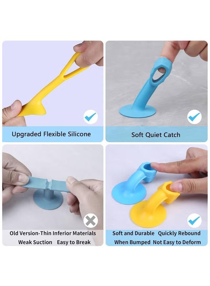 Beauenty Door Stopper for Wall Mounting, Door Handle Holder, Wall Shield Cushion Protector, Door Guard Bumper Silicone Noise Silencer for Slamming Door, Quiet Catch Sound Dampening Door Knob Stop pack of 6 - Image 4