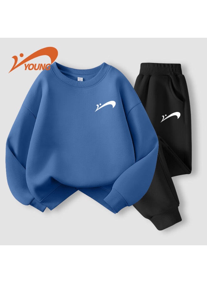 Noble bird Guirenniao Children's Clothing, Boys' Autumn Outfit, Kids' Spring And Autumn Two-piece Set, Older Boys' Sweatshirt, Boys' Sportswear Set - Image 2