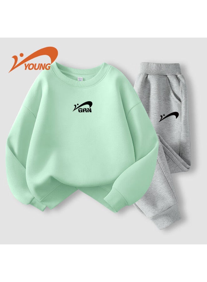 Noble bird Guirenniao Children's Clothing, Boys' Autumn Outfit, Kids' Spring And Autumn Two-piece Set, Older Boys' Sweatshirt, Boys' Sportswear Set - Image 4