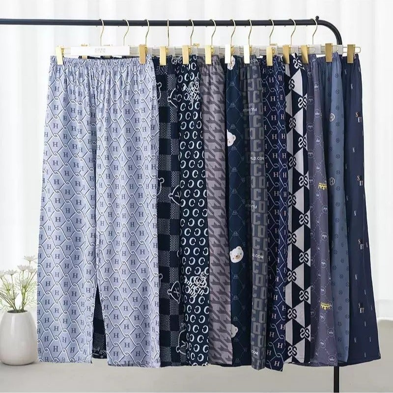 Double Pocket Men'S Pajama Pants Cotton Loose Pants Casual Summer Plus Size Outer Wearing Multi-Piece Home Pants - Image 4