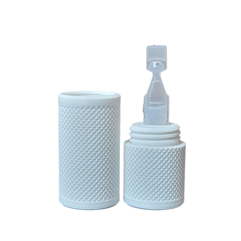 Eye Drop Vial Holder Pocket Carry Case Holds One 1 SingleUse Eye Drop Vial Great for carring in Pocket PurseClutch School Bag Znet3D White
