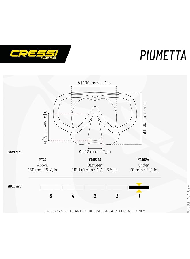 Cressi PIUMETTA Kiddy Small Dive Mask Aged 2 3 4 5 6 7 Years : Italian Quality since 1946 - Image 5