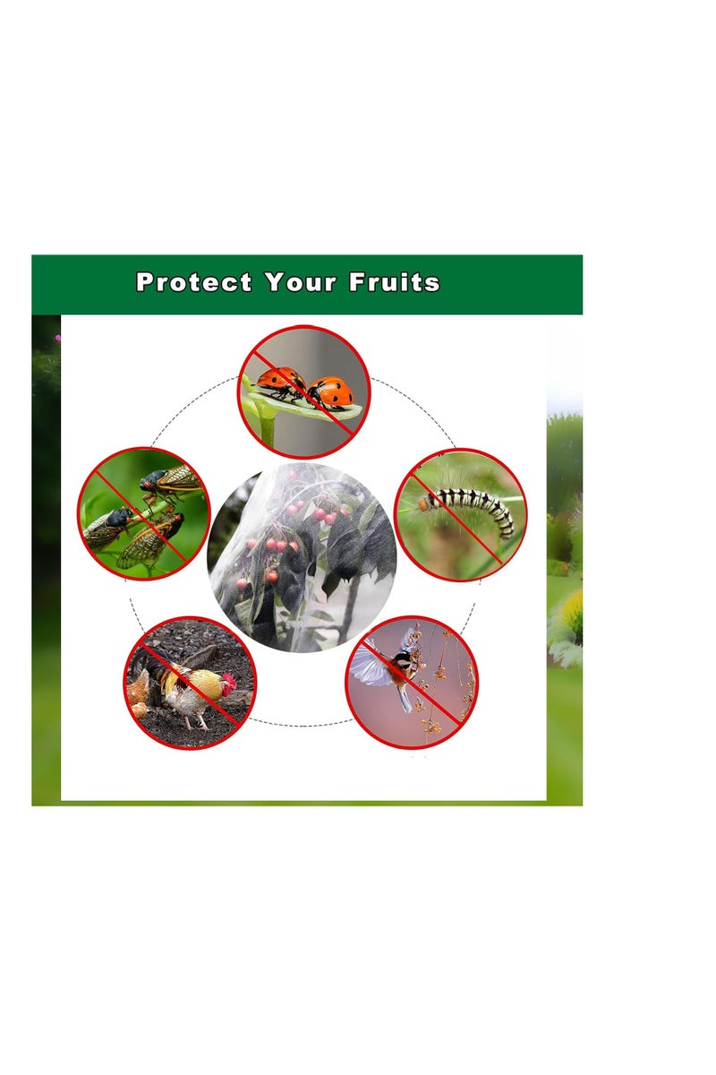 general 13x13Ft Extra Large Tree Netting for Fruit Trees Keep Birds Squirrels Cicadas and Small Fly Out,Ideal Covers for Cherry Fig Blueberry Bushes Guava Peach Apple Trees(Zippers on Both Sides) - Image 2