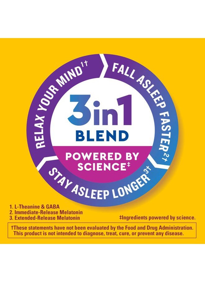 Nature Made - Wellblends Sleep Longer, Melatonin 10mg, L theanine 100 mg, and GABA 100mg, Sleep Supplement, 35 Tri-Layer Tablets - Image 1